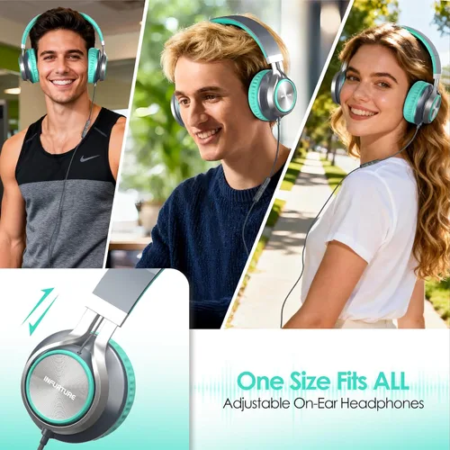 Miniatura 7 de INFURTURE - Auriculares USB C con micrófono, control de volumen, cable sin enredos, auriculares tipo C con cable, plegables y ligeros para iPhone
