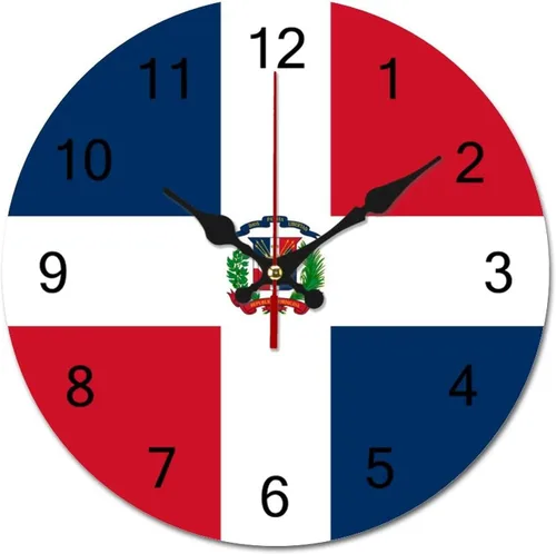 Miniatura 9 de The Flag of Eritrea - Reloj de pared patriótico de 9 pulgadas, funciona con pilas, silencioso, sin tictac, números arábigos, decoración moderna