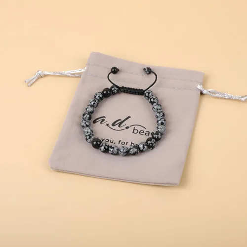 Miniatura 3 de AD Beads Pulseras de piedras preciosas unisex de 0.315 pulgadas (0.315 in), macramé curativo ajustable de 7 a 9 pulgadas Usa esta pulsera