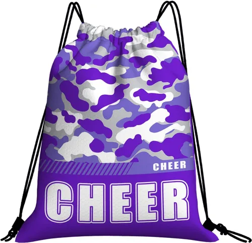 Miniatura 49 de Mochila con cordón impermeable para gimnasio, bolsas con cordón, bolsa de cuerda deportiva, mochila de camuflaje, Bolsas con cordón Cheer - Bolsas