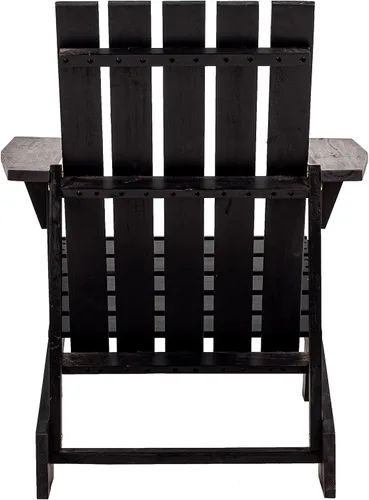 Miniatura 6 de JONATHAN Y Irving PAT1001D - Silla Adirondack de madera de acacia maciza, resistente a la intemperie, para jardín, terraza y hoguera, acabado negro