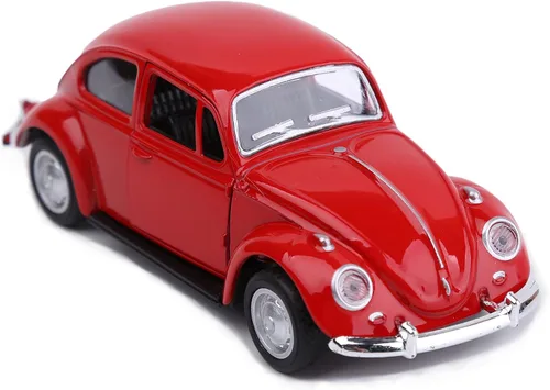 Miniatura 2 de Berry President 1967 Clásico Beetle Bug Vintage 1/32 Escala Diecast Metal Tire de Coche de Juguete Modelo para Regalo/Niños (ROJO)