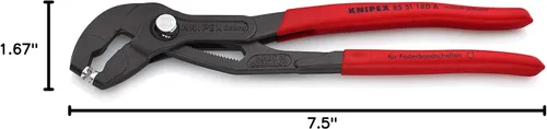 Miniatura 9 de Knipex Tools 85 51 180 A, pinzas para abrazaderas de manguera de 7.5 pulgadas