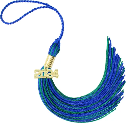 Miniatura 98 de Borla de graduación Aqua 2022, todos los colores escolares disponibles, fabricada en Estados Unidos