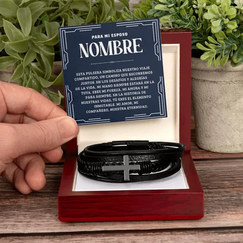 Miniatura 5 de Pulseras para mi esposo, regalo para hombre 14 de febrero, regalos de aniversario para mi esposo, un regalo único para el amor de mi vida, el amor