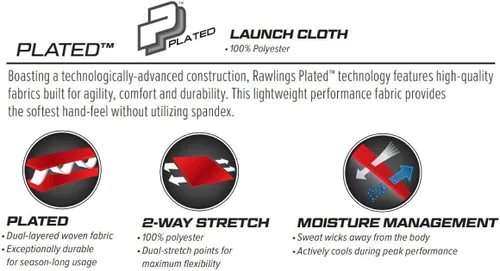 Miniatura 3 de Rawlings Youth Launch - Pantalones de béisbol con tuberías