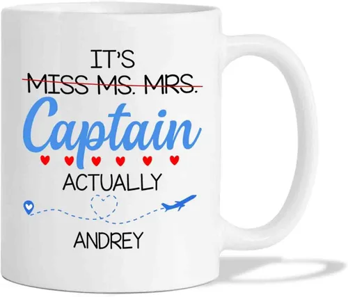 BigTees Taza de café de piloto personalizada, regalos para piloto, taza de piloto, taza de café de piloto de avión, taza de café personalizada con