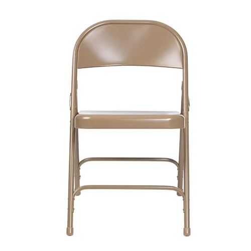Miniatura 4 de OEF Furnishings Serie OEF50 Sillas plegables de acero resistentes con capacidad de peso de 500 libras (paquete de 4, beige)