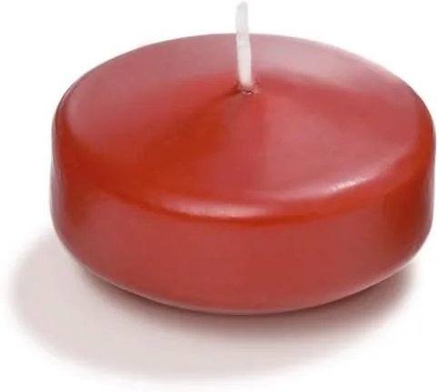 Miniatura 97 de yummi Caja de 18 velas flotantes color rojo rubí de 3 pulgadas