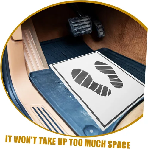 Miniatura 6 de Alfombrillas de papel desechables para automóvil, 25 unidades, alfombrillas de papel portátiles, almohadillas de pie para automóvil, suministros