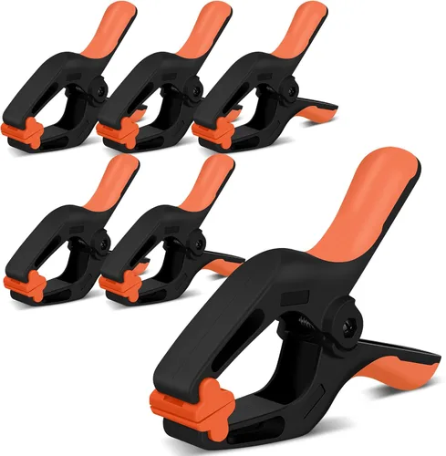 Miniatura 10 de HORUSDY Paquete de 4 abrazaderas de resorte resistentes, abrazaderas de plástico grandes de 7 pulgadas para manualidades con apertura de mandíbula