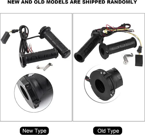 Miniatura 7 de Qiilu Empuñaduras eléctricas con calefacción para motocicleta, ajustable 0.866 in, negro, 12W-24W