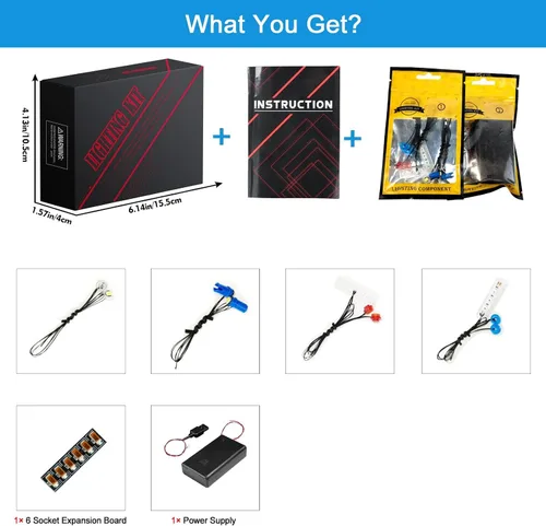 Miniatura 7 de VONADO Kit de luces LED para Lego 2022 Ford GT 42154, kit de luces Technic Ford GT de bricolaje compatible con automóvil Lego (sin modelo)