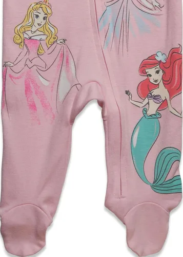 Miniatura 5 de Disney Classics Minnie Mouse Princess Baby Girls 2 Pack Zip Up Sleep N' Play Coveralls Newborn to Infant
