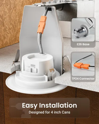 Miniatura 3 de Sunco - Paquete de 16 luces LED empotrables de 4 pulgadas, 11 W, 660 lm, retrofit Downlight, 5CCT 2700K-5000K, regulable para interiores, moldura