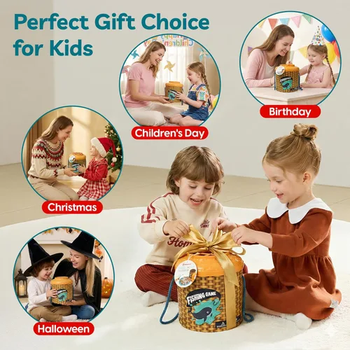 Miniatura 10 de TOP BRIGHT Juego Montessori de Pesca para Niños Pequeños - Juguetes Magnéticos de Pesca de Madera para Niños de 3 Años, Regalo para Niñas y Niños