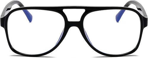 Miniatura 4 de Gafas de aviador retro con luz azul para mujeres y hombres de los años 70, gafas de piloto con marco de gran tamaño, antifatiga ocular