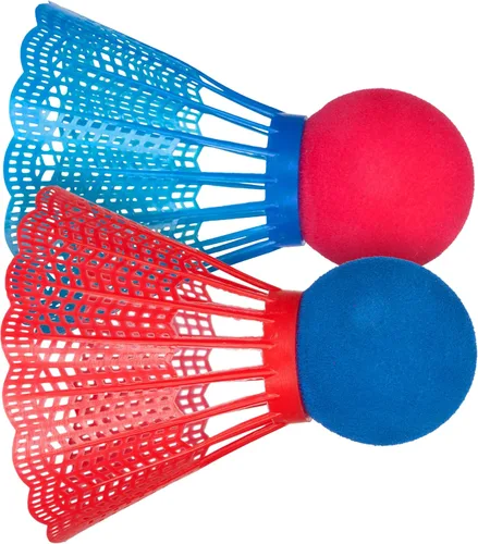 Miniatura 9 de Franklin Sports Juego de raqueta de bádminton - Smashminton, de gran tamaño, conjunto juvenil para 2 jugadores con pájaros para niños