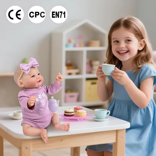Miniatura 8 de Aori Muñecas de bebé recién nacidas realistas - Muñeca de bebé recién nacida sonriente de 20 pulgadas con cuerpo con peso para abrazar, extremidades