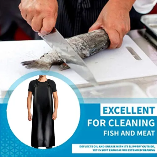 Miniatura 2 de K Y KANGYUN Paquete de 3 delantales de trabajo de vinilo de goma impermeables para hombre, modelo resistente de 43 x 29 pulgadas, ideal para Paquete