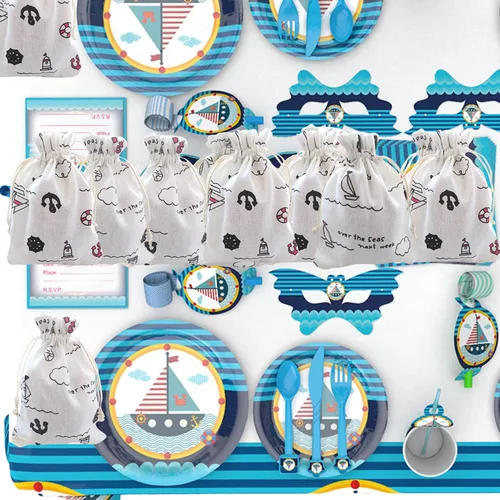 Miniatura 3 de RIGHTA TECH Bolsas de regalo náutico, bolsas de regalo náutico, bolsa de regalo con cordón, anclajes náuticos, bolsa de regalo para boda, fiesta