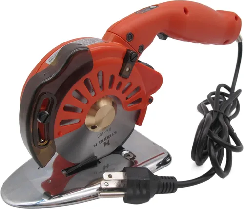 CKPSMS Marca RCS-1001 Cortador rotativo eléctrico de 5 velocidades ideal para tela de una y múltiples capas, cuero, ropa ideal para coser,