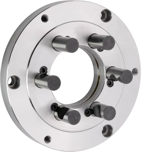Miniatura 4 de CME Portabrocas de torno autocentrante de 3 mandíbulas de 8 pulgadas con placa de respaldo Camlock D1-5, mordazas reversibles de dos piezas