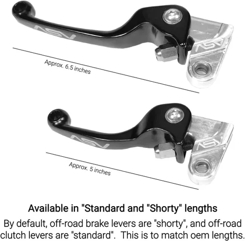 Miniatura 4 de ASV - Palanca de embrague y freno irrompible F2 Quad ATV w/Perch # BC F2A206SX - Shorty Black