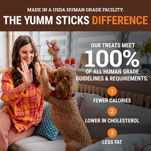Miniatura 3 de etta says! Yumm Sticks - Golosinas de carne seca real para perros, carne seca de res, pollo, cerdo y pavo, grado humano, fabricadas en los Estados