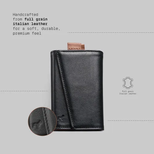 Miniatura 23 de The Frenchie Co. - Cartera - Cartera delgada de piel plegable - Protección de bloqueo RFID con múltiples ranuras para tarjetas y ventana
