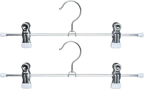 Miniatura 9 de Mawa by Reston Lloyd - Percha de ropa para pantalones y faldas con dos clips antideslizantes, estilo K/30D, 12 pulgadas, juego de 12, negro