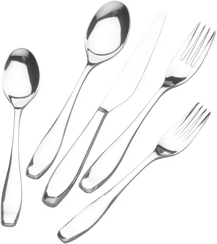 Miniatura 5 de Towle Living Satin Wave - Juego de cubiertos de acero inoxidable forjado de 20 piezas, servicio para 4