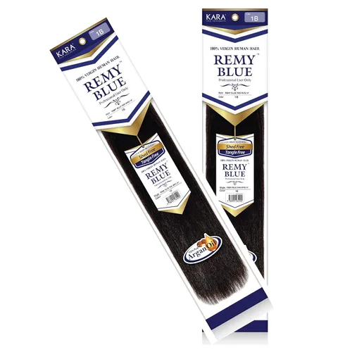 Nuevo Remy Yaky-Remy azul 100% cabello humano virgen tejido - libre de desprendimiento y sin enredos (#1, paquetes de 10 pulgadas de 2)