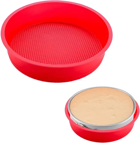 Miniatura 7 de Springform - Protector para sartén redonda de 8 pulgadas, 8.5 pulgadas, molde desmontable de silicona, funda de baño de agua, impermeable