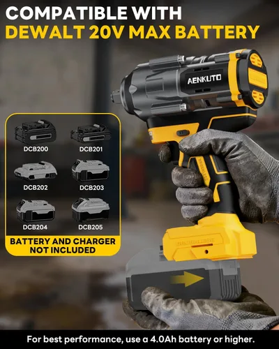 Miniatura 2 de Llave de impacto inalámbrica para batería DeWALT de 20 V MAX, 1500 Nm (1106 pies-libras) pistola de impacto sin escobillas de 1/2 pulgada, luz