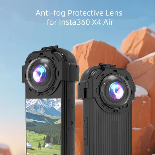 Miniatura 2 de Protector de lente para Insta360 X4 Air, protector de lente de vidrio óptico a presión para Insta 360 X4 Air extraíble, antivaho y antiarañazos