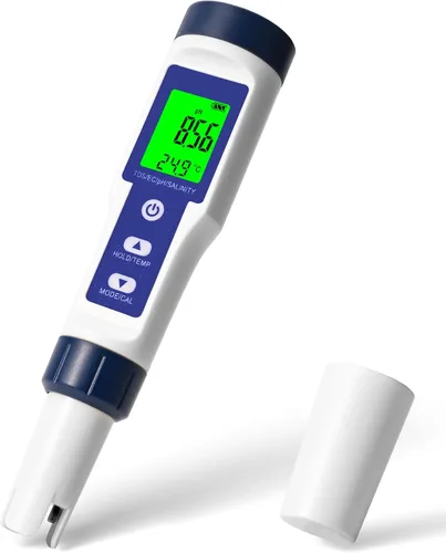 Probador de sal de piscina, probador digital de piscina de agua salada y probador de ph, probador de sal para piscina de agua salada, probador de