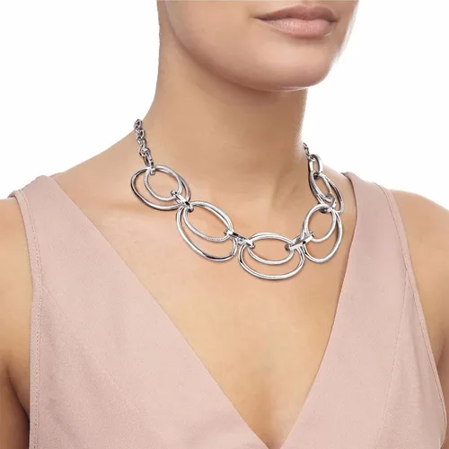 Miniatura 2 de Collar con colgante de eslabones de cable de oro gargantilla de eslabones de cadena chapada en oro de 14 quilates para mujer, joyería con colgante