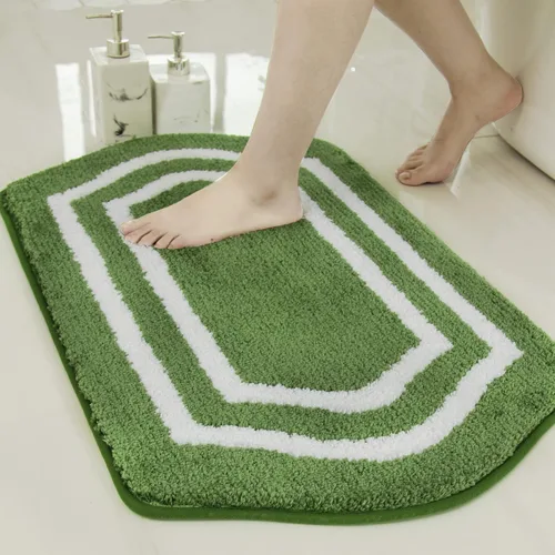 Miniatura 13 de COSY HOMEER Alfombras de Baño Extra Gruesas para Baño - Juegos de Alfombras Antideslizantes de Lino de Baño Suave Felpa 100% Poliéster Fuerte Sala