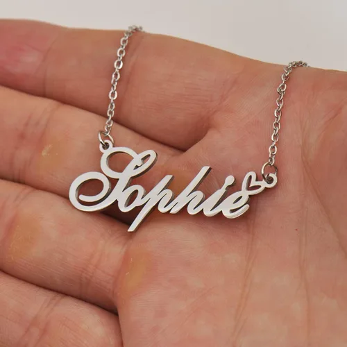 Miniatura 4 de HUAN XUN Collares personalizados con dije de inicial para mujeres y niñas en oro y plata, Acero inoxidable, Acero inoxidable