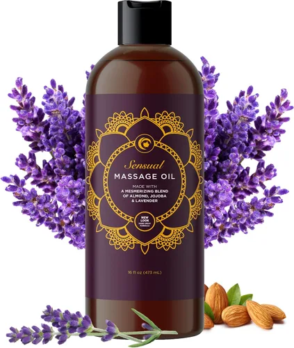 Miniatura 15 de Aceite natural hipoalergénico para terapia en la piel, masaje sensual con aceite puro de lavanda para hombres y mujeres, 8 onzas