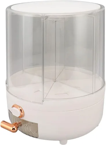 Dispensador de cereales de gran capacidad, 6 compartimentos, fácil de usar, tapa extraíble, caja de almacenamiento de cereales para frijoles (tamaño
