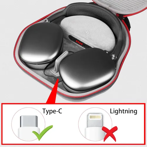 Miniatura 2 de Smatree Funda de carga para auriculares AirPods Max/AirPods Max 2, carga USB-C, bolsa de carga de batería de 2000 mAh con modo de suspensión, funda