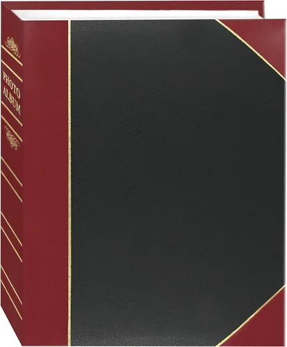 Pioneer Photo Albums BT-68 - Álbum de fotos Le Memo (100 bolsillos, 6 x 8 pulgadas), color negro y rojo