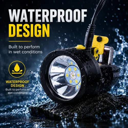 Miniatura 5 de Linterna frontal LED recargable, resistente al agua, a prueba de explosiones, casco de alta potencia con largo tiempo de funcionamiento para minería