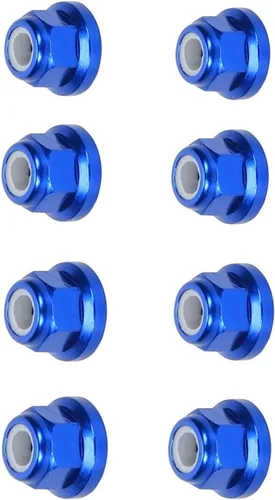 Miniatura 5 de 8pc M4 Brida Nylon Bloqueo para Arrma 3S Mega Bigrock Typhon Grantie Senton Vorteks Tuercas Rueda Actualización Piezas Azul
