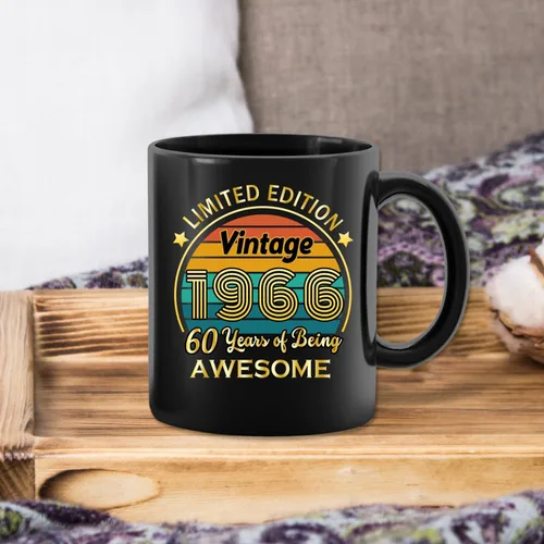 Miniatura 4 de QUPT Regalos de 60 cumpleaños para hombres, taza de 60 cumpleaños de 1964, regalo para hombres y mujeres, información sobre la antigüedad de 1964