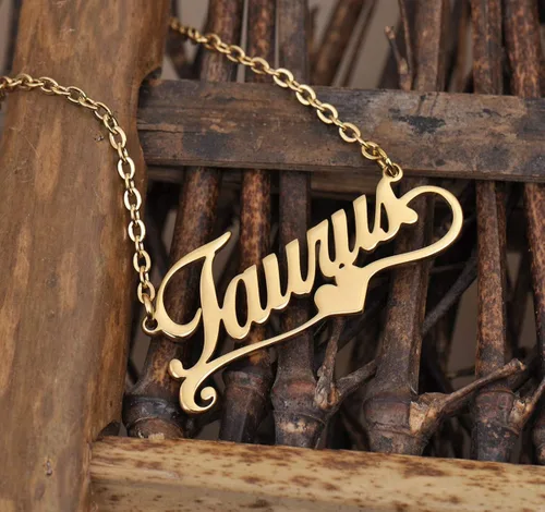 Miniatura 6 de Aoloshow Collar personalizado con nombre de corazón de amor, collar personalizado para dama de honor