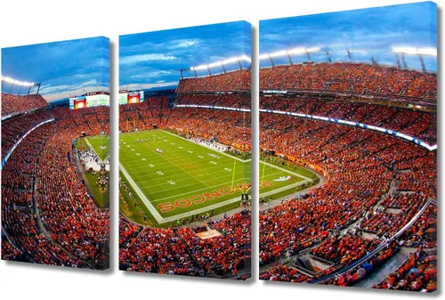 Miniatura 55 de 3 piezas de arte de pared deportivo del equipo de fútbol de los Vikings de Estados Unidos, pinturas de estadios deportivos Minnesota, Estados