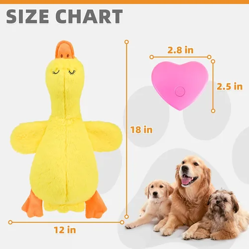 Miniatura 6 de KOOLTAIL Juguete calmante de pato para perros, juguete de peluche para aliviar la ansiedad, juguete de peluche para cachorros, entrenamiento